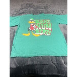 Daffy Duck 90s Christmas T-Shirt | Bah Humbug! Retro 1992 Looney Tunes | Mens XL